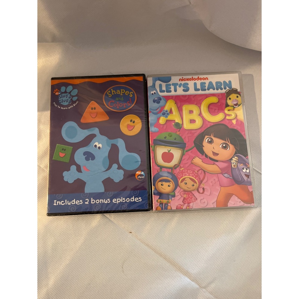 Nickelodeon DVD‎ Lot Blues Clues Shapes Colors Lets Learn ABCs Dora Umizoomi NEW